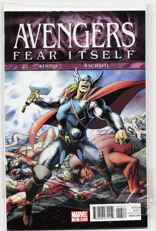 Avengers #13 (Marvel Comics, 2011), raw, ungraded comic book — front cover