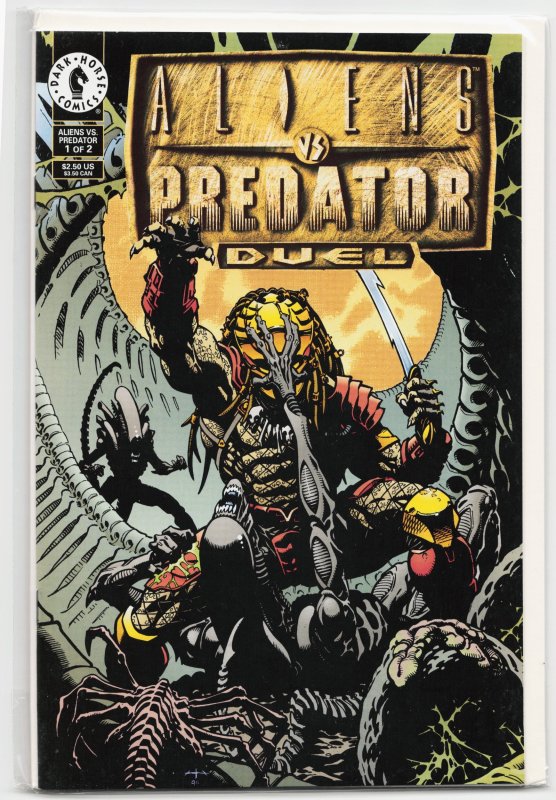 Aliens vs. Predator: Duel #1 (Dark Horse Comics, 1995), raw, ungraded comic book — front cover