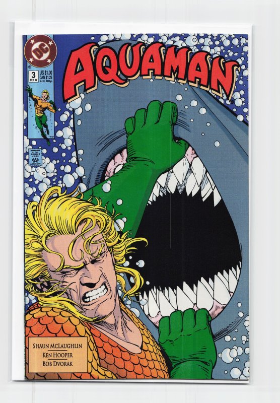 Aquaman #3 (DC Comics, 1992), raw, ungraded comic book — front cover