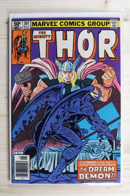 Thor #307 (Marvel Comics, 1981), raw comic book in VF 8.0 condition — front cover