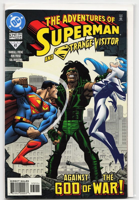 Adventures of Superman #572 (DC Comics, 1999), raw, ungraded comic book — front cover