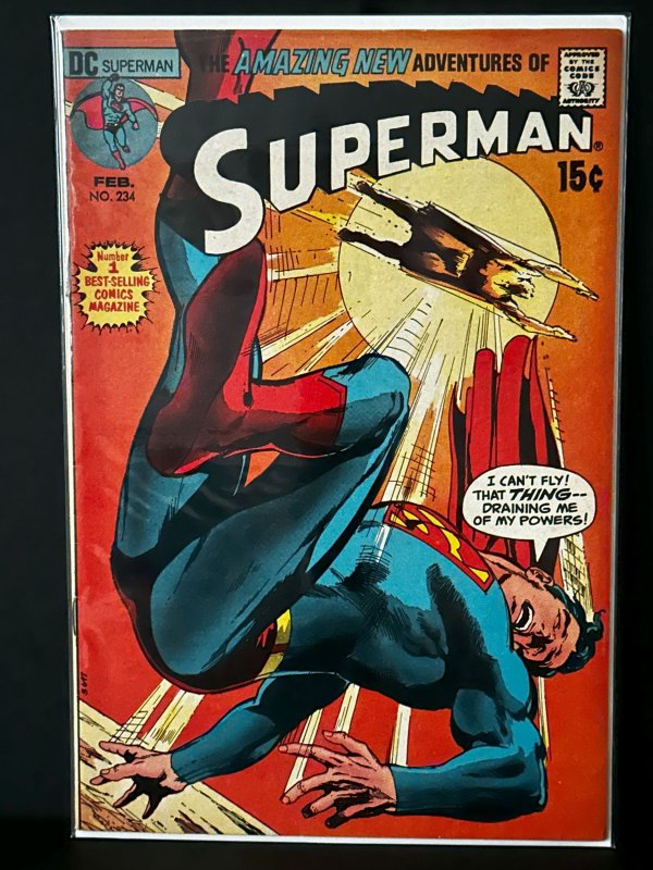 Superman #234 (DC Comics, 1971), raw, ungraded comic book — front cover