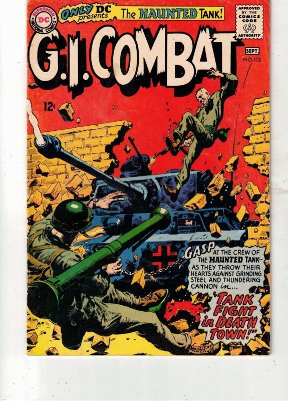 G.I. Combat #113 (DC Comics, 1965), raw comic book in FN condition — front cover