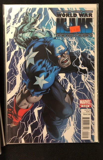 World War Hulks: Captain America vs. Wolverine #2 (2010), raw, ungraded comic book — front cover