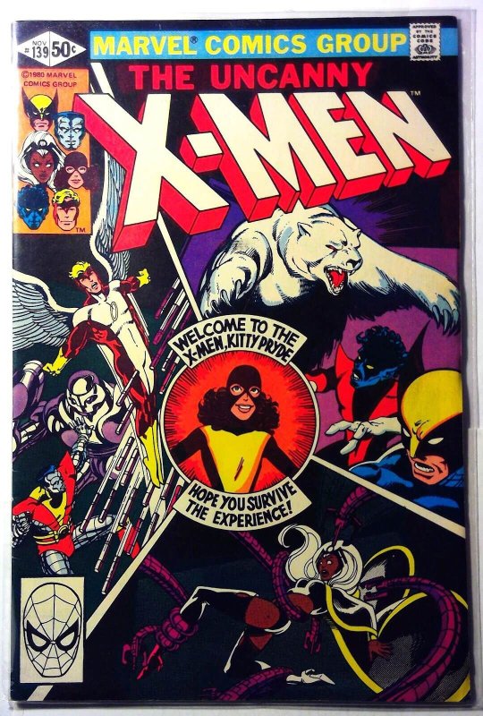 Uncanny X-Men #139 (Marvel Comics, 1980), raw, ungraded comic book — front cover