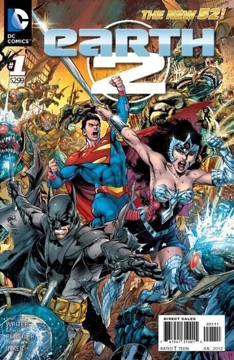 Earth 2 #1 (DC Comics), raw comic book in NM condition — front cover