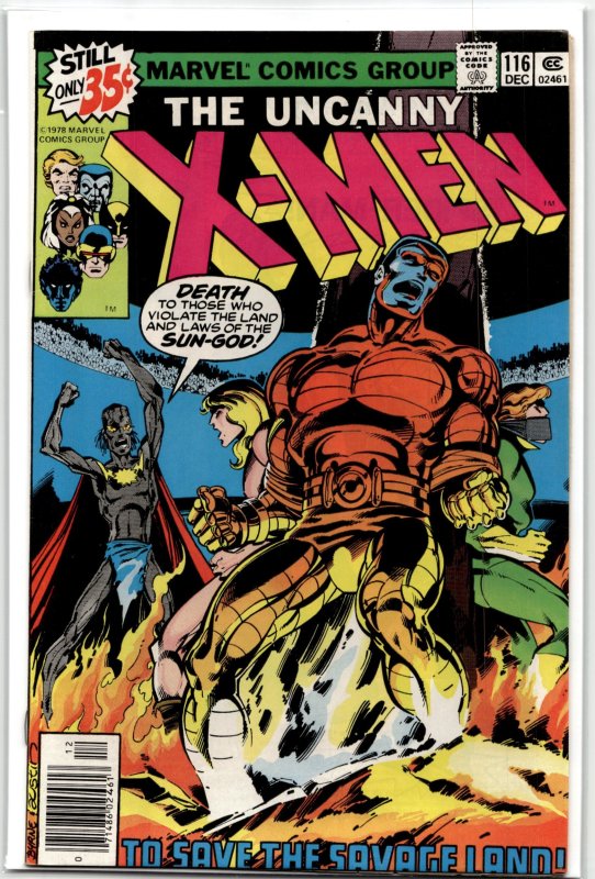 The X-Men #116 (Marvel Comics, 1978), raw, ungraded comic book — front cover