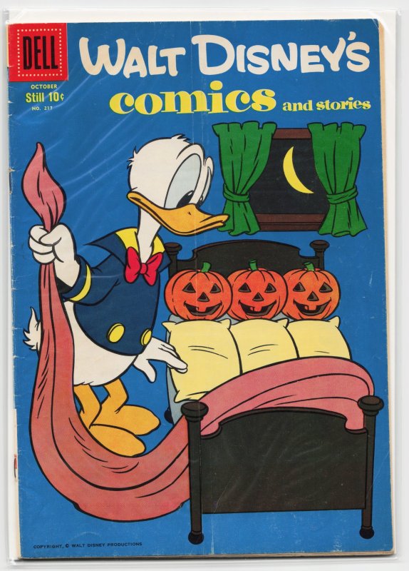 Walt Disney's Comics and Stories #217 (Dell, 1958), raw, ungraded comic book — front cover