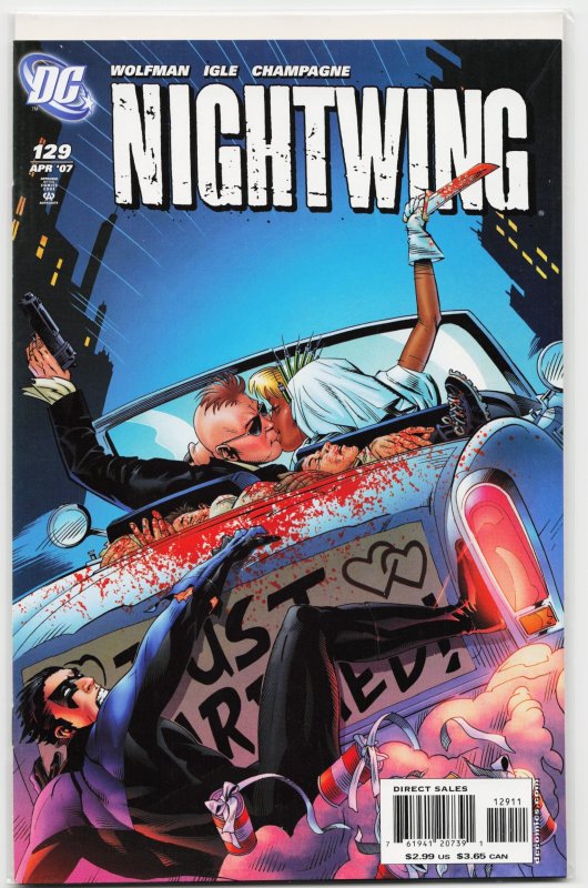 Nightwing #129 (DC Comics, 2007), raw, ungraded comic book — front cover