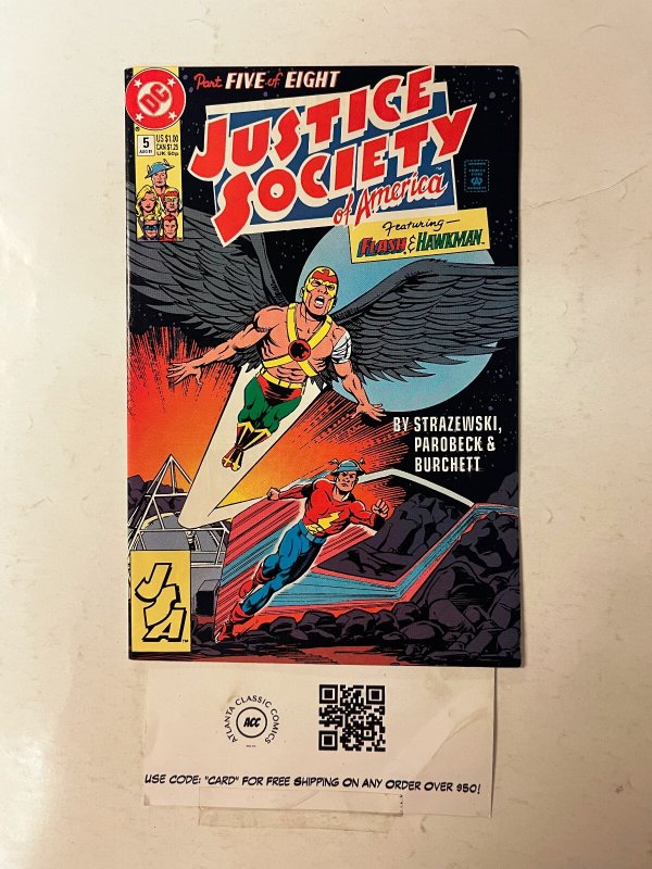 Justice Society of America #5 (DC Comics), raw comic book in NM condition — front cover