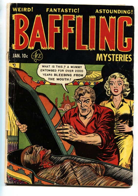 Baffling Mysteries #13 (1953), raw, ungraded comic book — front cover