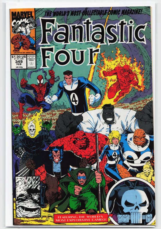 Fantastic Four #349 (Marvel Comics, 1991), raw, ungraded comic book — front cover