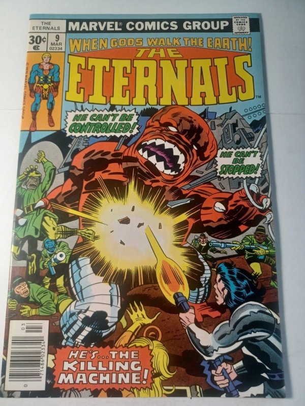 Eternals #9 (Marvel Comics), raw comic book in VF+ condition — front cover