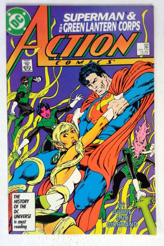 Action #589 (DC Comics, 1987), raw comic book in VF/NM condition — front cover