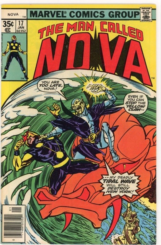 Nova #17 (Marvel Comics, 1978), raw comic book in VF+ 8.5 condition — front cover
