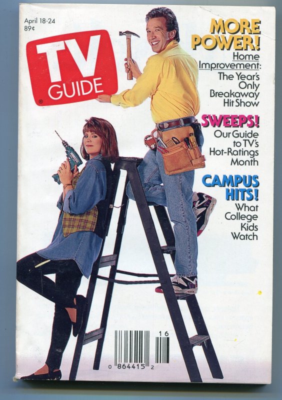 MAG: TV Guide-Home Improvement-New York Metropolitan Edition-April 1992-VG (1992), raw comic book in VG condition — front cover