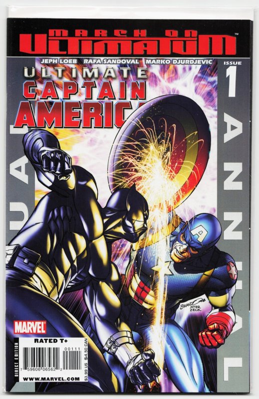 Ultimate Captain America Annual (2008) Ultimates / Ultimate Avengers (2008), raw, ungraded comic book — front cover