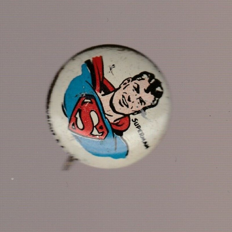1945 Superman 3/4" Pep Pin Pinback Button Badge FN+ 6.5 (1945), raw comic book in FN+ 6.5 condition — front cover