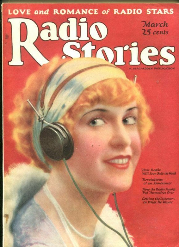 Radio Stories #6-03/1925-Love-Romance-Rust STAPLES-CLASSIC-vf Minus, raw, ungraded comic book — front cover