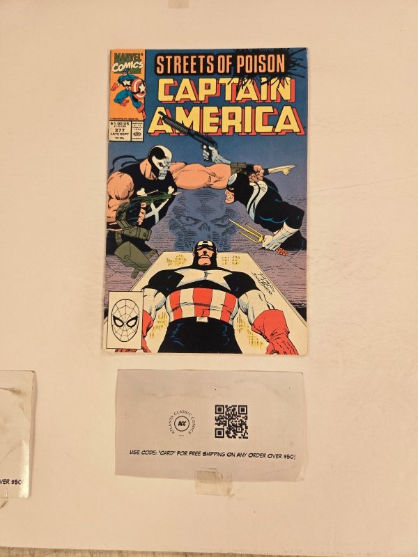Captain America #377 (Marvel Comics), raw comic book in NM condition — front cover