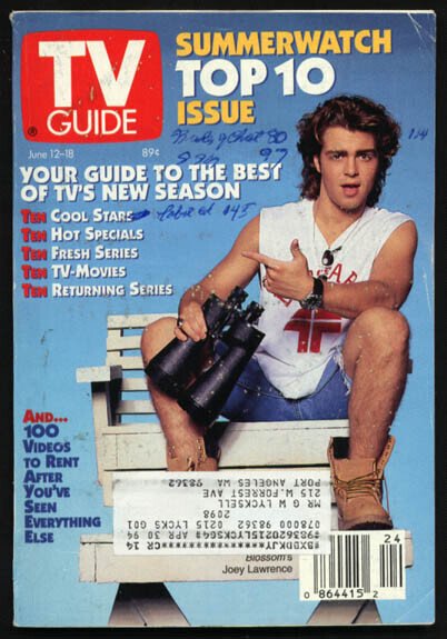 Mag: TV Guide 06/12/1993-Summer's Top 10/100 Videos to Rent G, raw, ungraded comic book — front cover