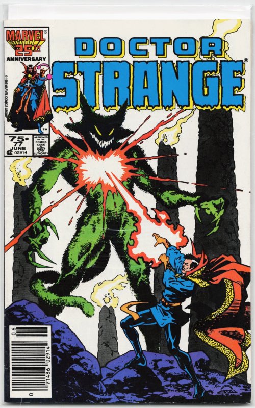 Doctor Strange #77 (Marvel Comics, 1986), raw, ungraded comic book — front cover