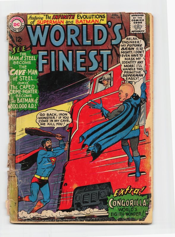 World's Finest Comics #151 (DC Comics, 1965), raw, ungraded comic book — front cover