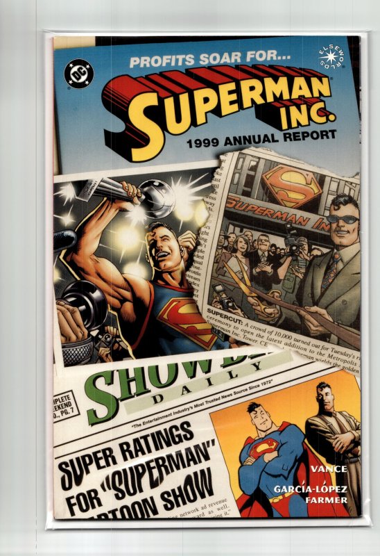 Superman Inc. (1999) Superman (1999), raw, ungraded comic book — front cover