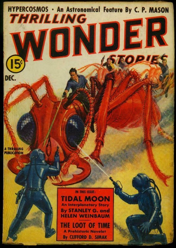 Thrilling Wonder Stories Pulp December 1938- Weinbaum- Simak VG (1938), raw comic book in VG condition — front cover