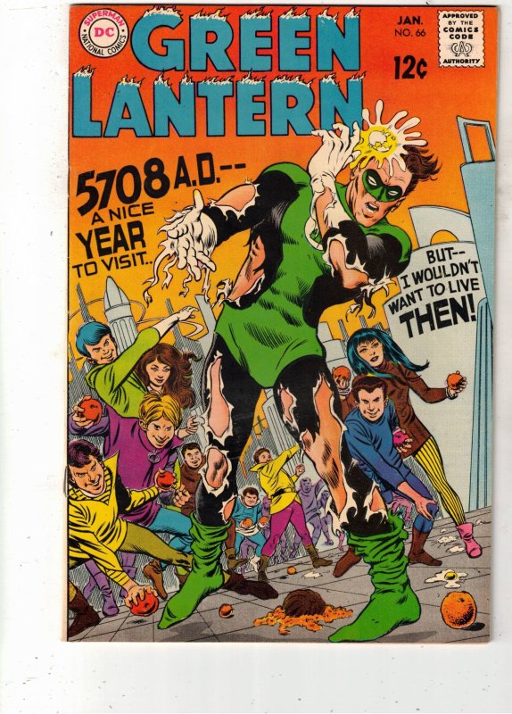 Green Lantern #66 (DC Comics), raw comic book in VF/NM condition — front cover
