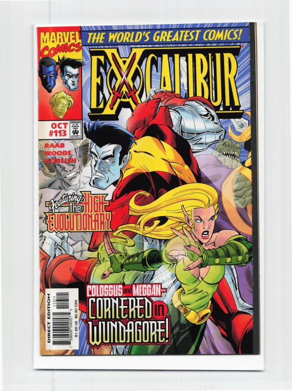 Excalibur #113 (Marvel Comics, 1997), raw, ungraded comic book — front cover