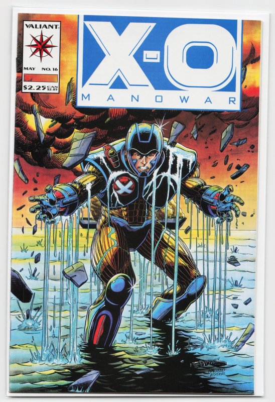 X-O Manowar #16 (Valiant Comics, 1993), raw, ungraded comic book — front cover