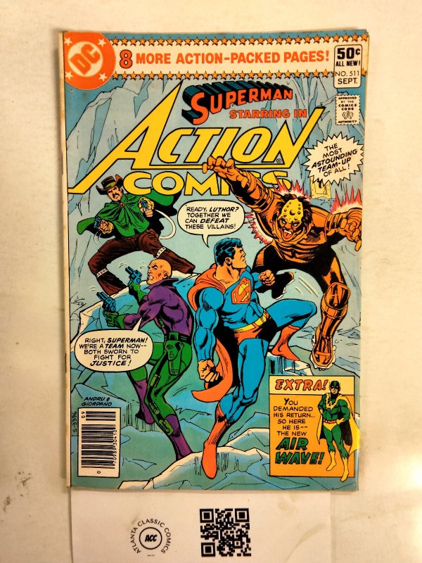 Action Comics #511 (DC Comics), raw comic book in FN condition — front cover