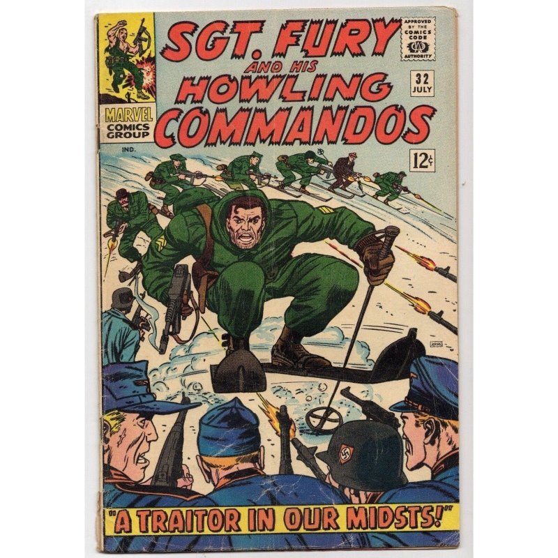 Sgt. Fury and his Howling Commandos #32 (Marvel Comics, 1966), raw comic book in VG 4.0 condition — front cover