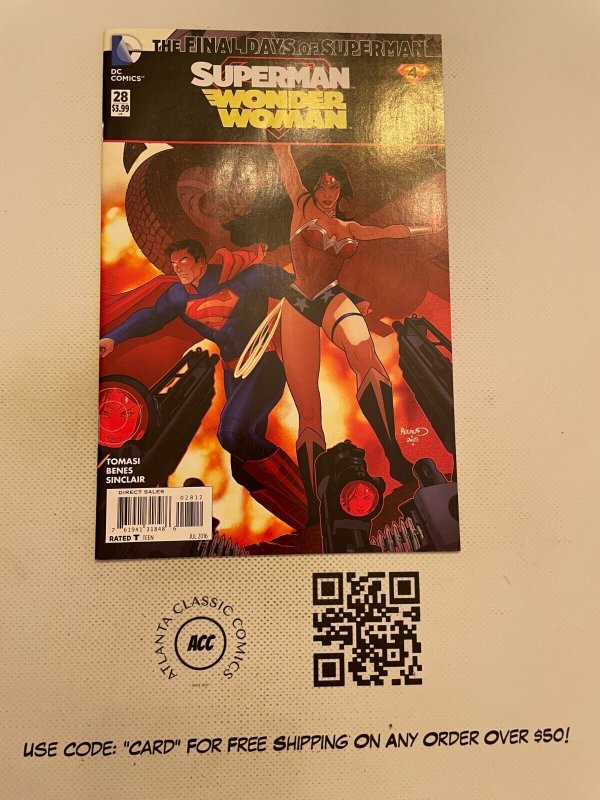 Superman Wonder Woman #28 (DC Comics), raw comic book in NM condition — front cover