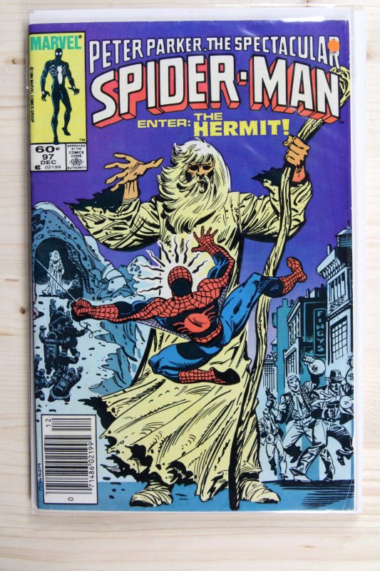 Peter Parker, the Spectacular Spider-Man #97 (Marvel Comics, 1984), raw comic book in VF- 7.5 condition — front cover
