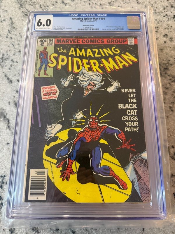 Amazing Spider-Man #194 (Marvel Comics), CGC 6.0 graded comic book, Universal Blue label — front cover in its holder