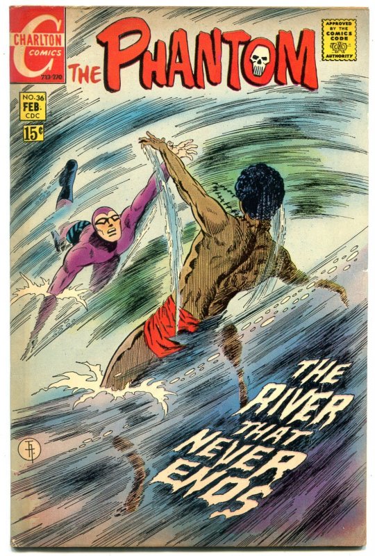 The Phantom #36 (Charlton Comics, 1970), raw comic book in FN condition — front cover