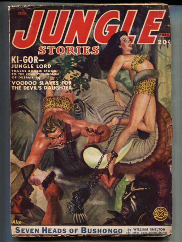 Jungle Stories--Fall 1950--Voodoo Slaves --J.P. Drummond--Pulp Mag (1950), raw, ungraded comic book — front cover