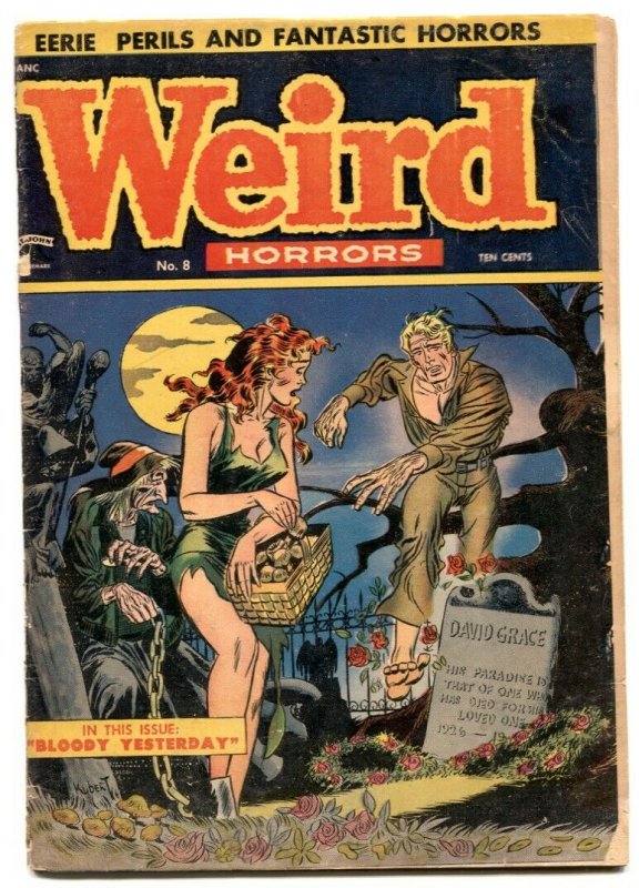 Weird Horrors #8 (St. John Publications, 1953), raw comic book in FR condition — front cover