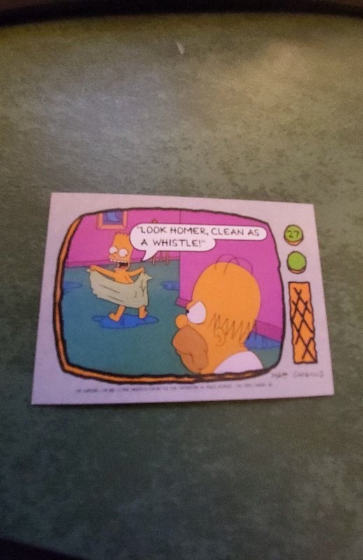1990 Topps Simpsons Card #27 (1990), raw, ungraded comic book — front cover