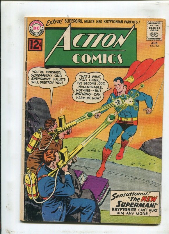 Action Comics #291 (DC Comics, 1962), raw comic book in 4.0 condition — front cover