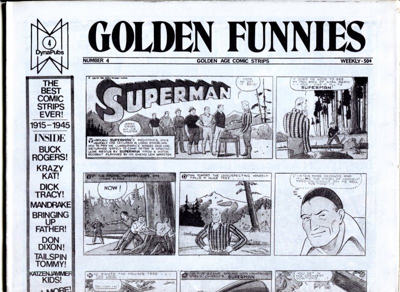 Golden Funnies #4 (1973), raw comic book in NM condition — front cover