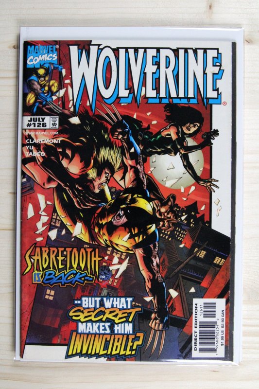 Wolverine #126 (Marvel Comics, 1998), raw comic book in NM- 9.2 condition — front cover