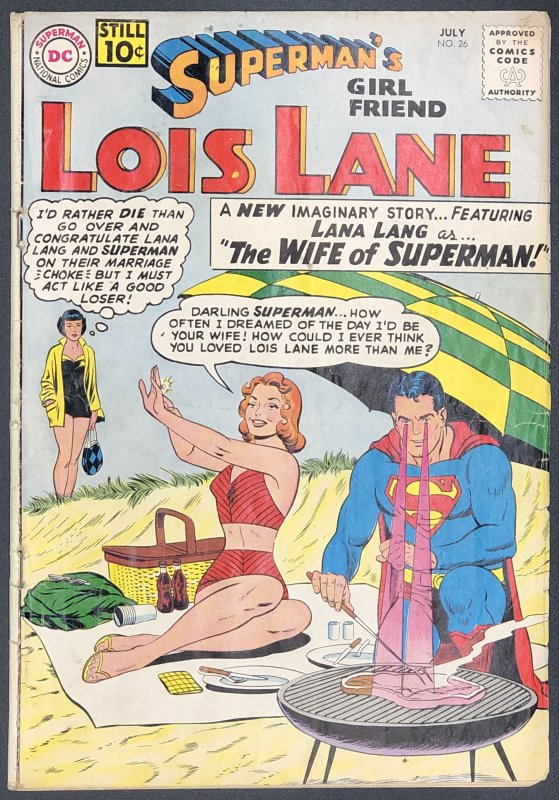 Superman's Girl Friend, Lois Lane #26 (DC Comics, 1961), raw, ungraded comic book — front cover