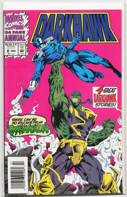 Darkhawk Annual #2 (Marvel Comics, 1993), raw, ungraded comic book — front cover