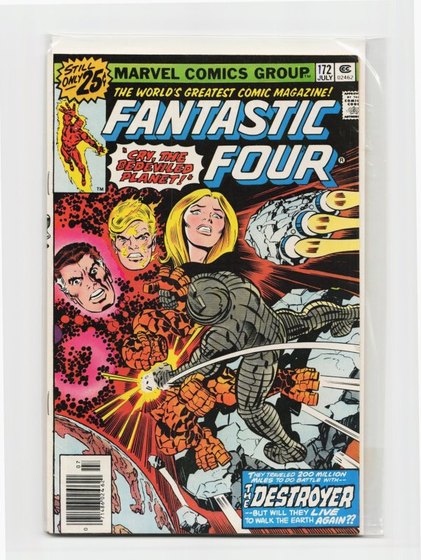 Fantastic Four #172 (Marvel Comics, 1976), raw, ungraded comic book — front cover