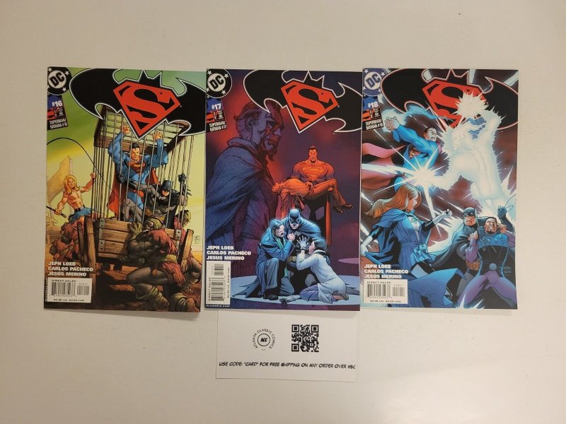 3 Superman Batman DC Comic Books #16 17 18 34 TJ16, raw, ungraded comic book — front cover