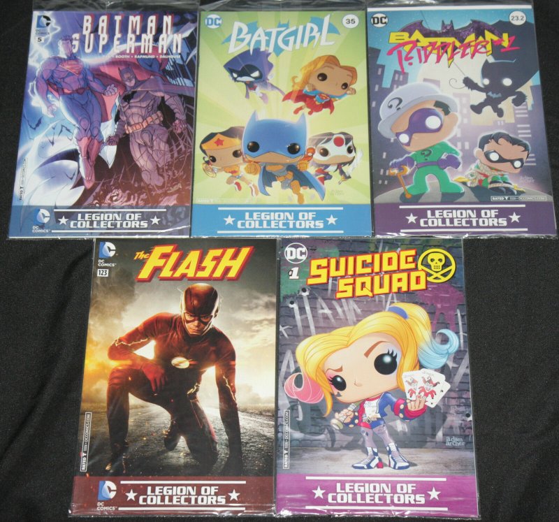 Modern DC Legion OF Collectors 5pc High Grade Comic Lot Batman Superman Flash (DC Comics), raw, ungraded comic book — front cover