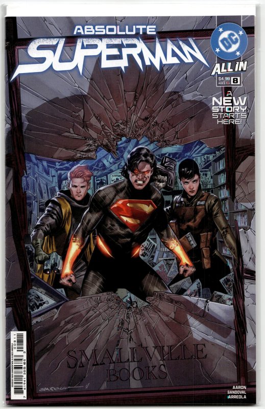 Absolute Superman #8 (DC Comics, 2025), raw, ungraded comic book — front cover